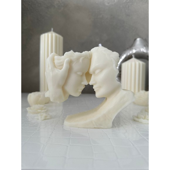 Unique Candle 2 wicks - Shaped Sculptural Candle Soy Wax Candle Home Decor Gift - Picture 3 of 6